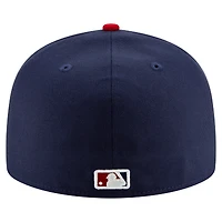 Casquette ajustée 59FIFTY 20e anniversaire des Nationals de Washington New Era pour homme, blanche/bleu marine/rouge