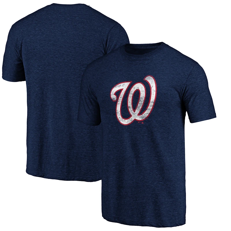 Men's Profile  Navy Washington Nationals Big & Tall Distressed Logo T-Shirt