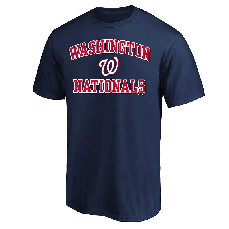 T-shirt bleu marine pour homme avec logo Heart & Soul des Washington Nationals