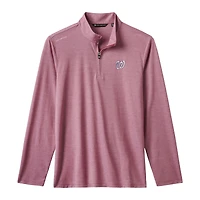 Men's TravisMathew  Red Washington Nationals Time to Tailgate Tri-Blend Quarter-Zip Pullover