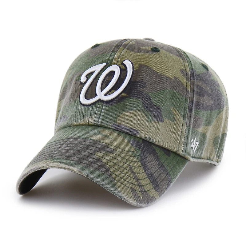 Casquette réglable '47 Camo Washington Nationals Team Clean Up pour homme
