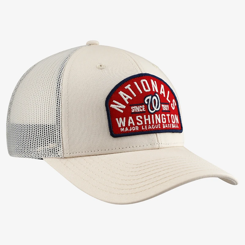Men's '47 Cream Washington Nationals Leland Adjustable Trucker Hat