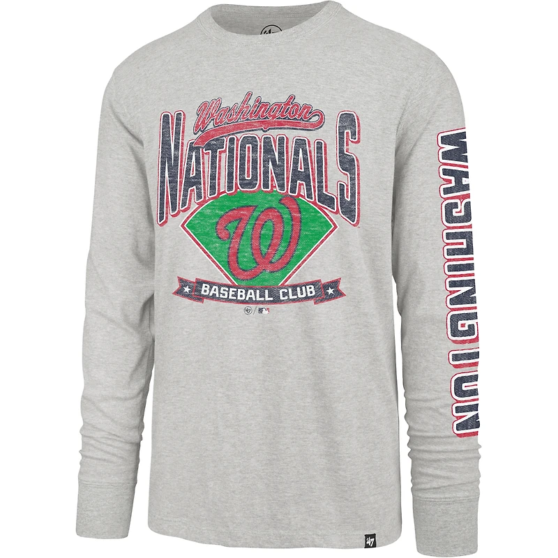 Men's '47 Gray Washington Nationals Fair Ball Franklin Long Sleeve T-Shirt