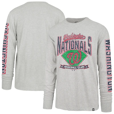 Men's '47 Gray Washington Nationals Fair Ball Franklin Long Sleeve T-Shirt