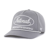 Casquette ajustable grise Washington Nationals Foundational Hitch pour homme, modèle 1947