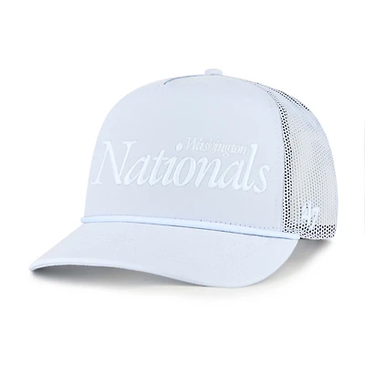 Casquette camionneur ajustable bleu clair « 47 » pour homme, motif Washington Nationals Foundation – Hitch