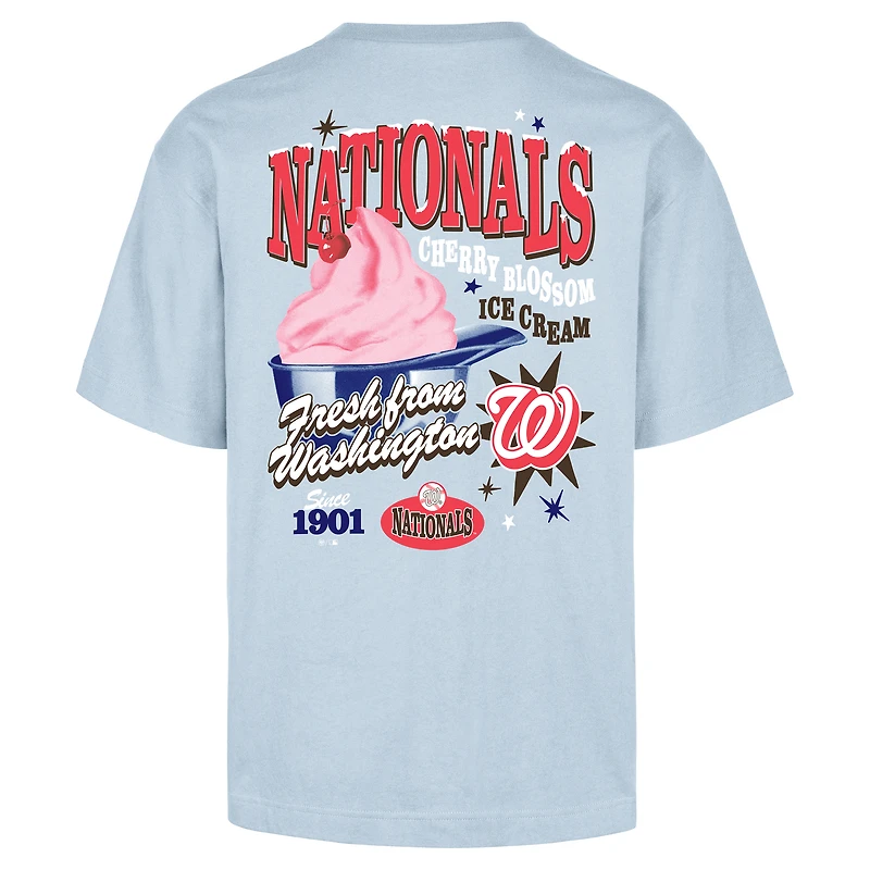 Men's '47 Light Blue Washington Nationals Ice Cream Parlor Foundation T-Shirt