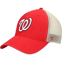 Men's '47 Red/Natural Washington Nationals Flagship Washed MVP Trucker Snapback Hat