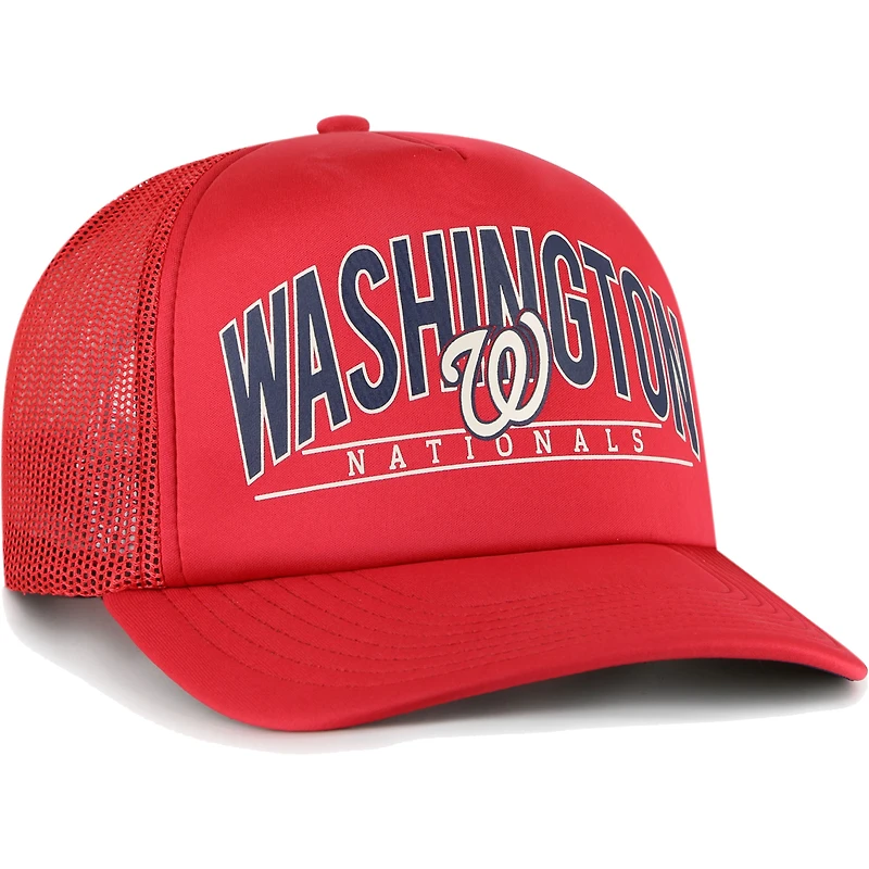 Casquette Snapback en mousse pour homme '47 Red Washington Nationals Backhaul
