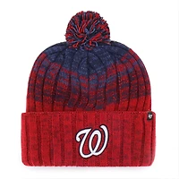 Men's '47  Red Washington Nationals Cascade Cuffed Knit Hat with Pom