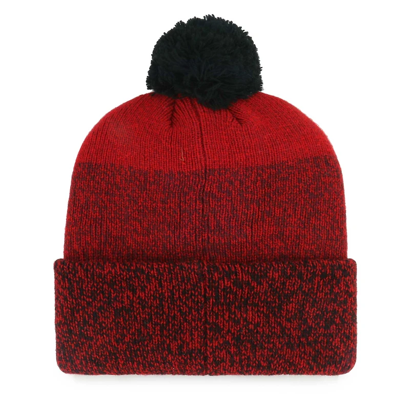 Bonnet en tricot à revers Darkfreeze '47 rouge des Nationals de Washington pour hommes avec pompon