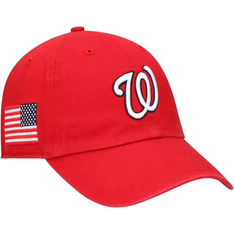 Men's '47 Red Washington Nationals Heritage Clean Up Adjustable Hat