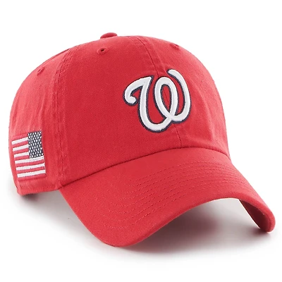Men's '47 Red Washington Nationals Heritage Clean Up Adjustable Hat