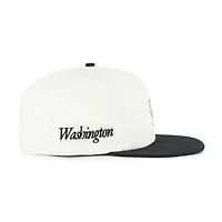 Men's '47 White/Black Washington Nationals Foundation Captain Snapback Hat