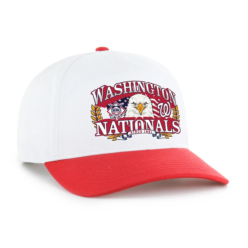 Casquette ajustable pour homme « 47 » blanche et rouge Washington Nationals Americana Eagle Hitch
