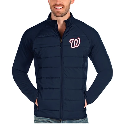 Veste zippée Altitude pour homme Antigua Navy Washington Nationals