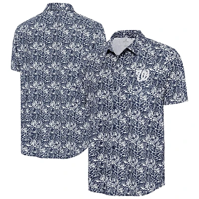 Men's Antigua Navy Washington Nationals Resort Button-Up Shirt