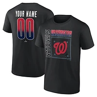Men's Black Washington Nationals Home Field Pop Personalized Name & Number T-Shirt