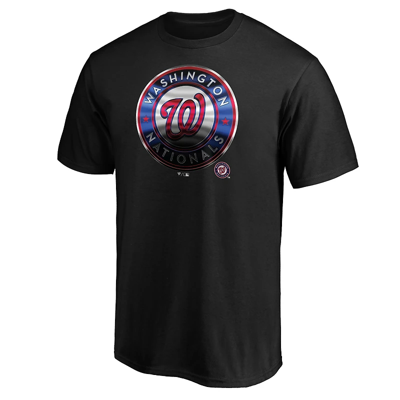 T-shirt noir pour homme avec mascotte de minuit des Washington Nationals