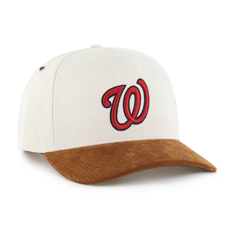 Men's Carhartt x '47 Natural/Brown Washington Nationals Undyed Relaxed Hitch Adjustable Hat