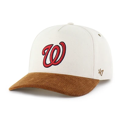 Men's Carhartt x '47 Natural/Brown Washington Nationals Undyed Relaxed Hitch Adjustable Hat