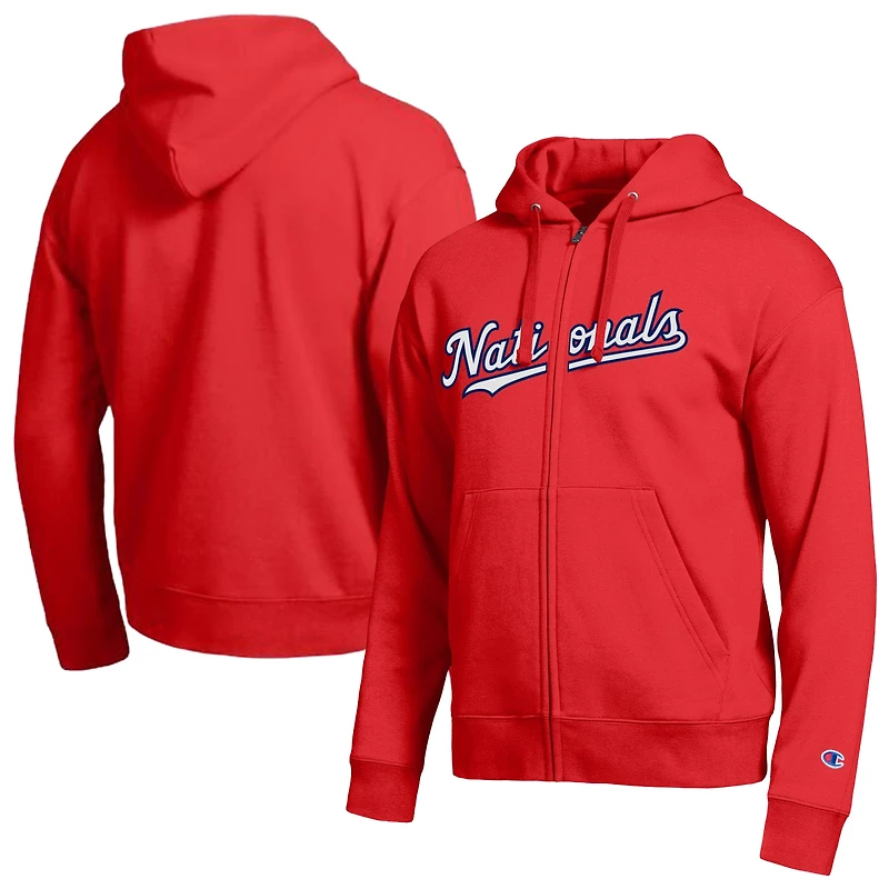 Sweat à capuche zippé rouge Washington Nationals All-Star pour homme