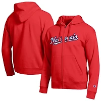 Sweat à capuche zippé rouge Washington Nationals All-Star pour homme