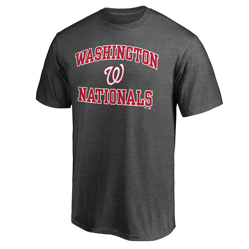 Men's  Charcoal Washington Nationals Heart & Soul T-Shirt