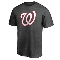 Men's  Charcoal Washington Nationals Official Logo T-Shirt
