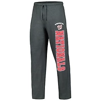 Men's Concepts Sport Charcoal/Red Washington Nationals Meter T-Shirt & Pants Sleep Set
