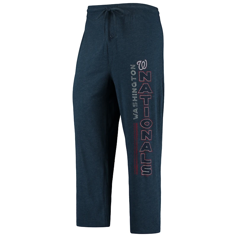 Concepts Sport - Ensemble de nuit avec t-shirt et pantalon Washington Nationals Meter pour homme, bleu marine/rouge