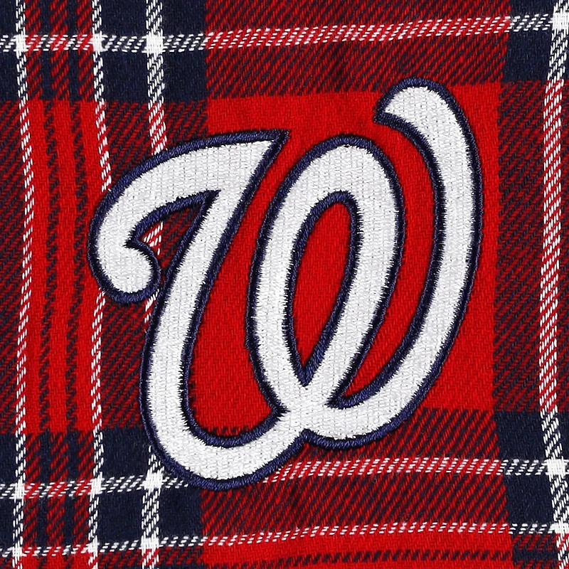 Concepts Sport Ensemble de pyjama et pantalon avec écusson Washington Nationals rouge/bleu marine pour homme
