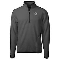Men's Cutter & Buck Gray Washington Nationals Cascade Eco Fleece Quarter-Zip Jacket