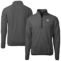 Men's Cutter & Buck Gray Washington Nationals Cascade Eco Fleece Quarter-Zip Jacket