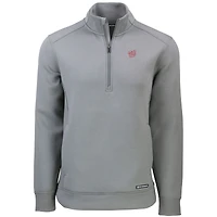 Men's Cutter & Buck  Gray Washington Nationals Roam Eco Recycled Quarter-Zip Pullover
