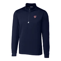 Veste à enfiler demi-zippée Traverse bleu marine pour homme, modèle grande taille des Nationals de Washington, Cutter & Buck