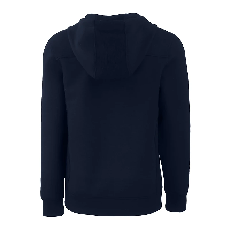 Sweat à capuche zippé demi-zip Cutter & Buck bleu marine Washington Nationals Roam Eco recyclé pour homme
