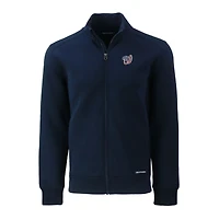 Veste zippée intégrale recyclée pour homme, bleu marine, motif Stars & Stripes Roam des Washington Nationals, Cutter Buck