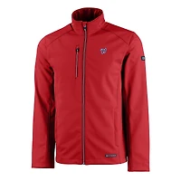 Men's Cutter & Buck Red Washington Nationals Evoke Eco Softshell Recycled Full-Zip Jacket