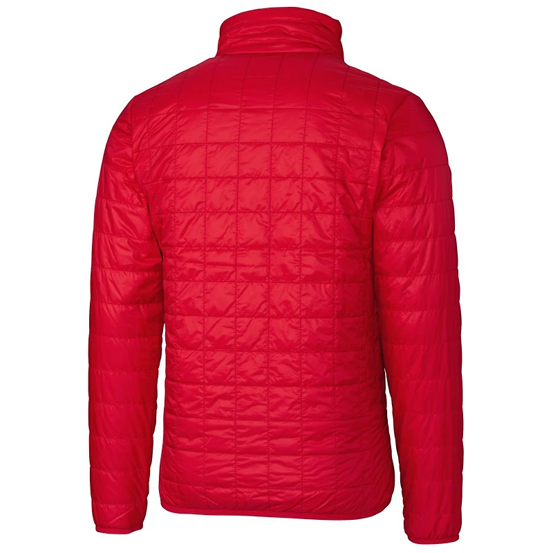 Doudoune zippée intégrale isolée Cutter & Buck Red Washington Nationals Rainier pour homme