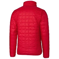 Doudoune zippée intégrale isolée Cutter & Buck Red Washington Nationals Rainier pour homme