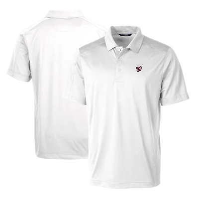 Polo extensible texturé Prospect blanc des Washington Nationals pour homme Cutter & Buck
