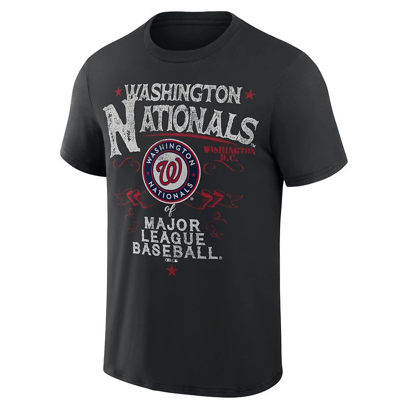 Collection Darius Rucker pour homme par Fanatics T-shirt noir Washington Nationals Beach Splatter