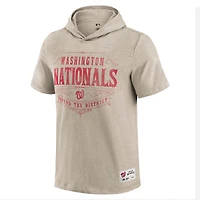 T-shirt à capuche pour homme Darius Rucker Collection by Fanatics, couleur beige, motif Washington Nationals, effet vieilli