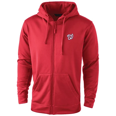 Sweat à capuche Dunbrooke Red Washington Nationals Trophy entièrement zippé pour homme