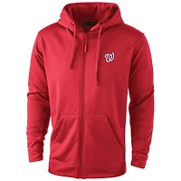 Sweat à capuche Dunbrooke Red Washington Nationals Trophy entièrement zippé pour homme