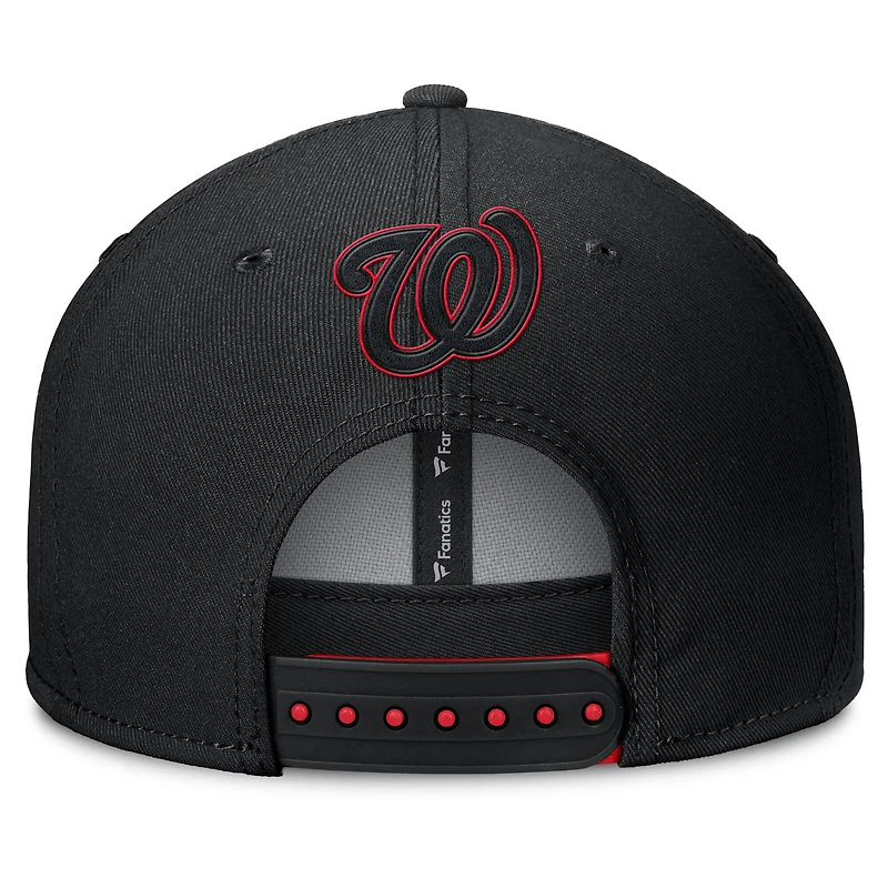 Men's Fanatics  Black Washington Nationals Glint Snapback Hat