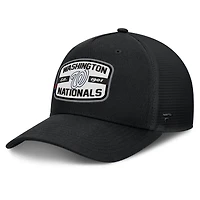 Men's Fanatics Black Washington Nationals Team Patch A-Frame Trucker Snapback Hat