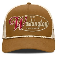 Men's Fanatics Brown Washington Nationals A-Frame Trucker Adjustable Hat