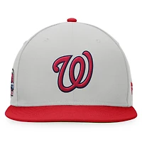 Men's Fanatics Gray/Red Washington Nationals Glory Days Two-Tone Snapback Hat